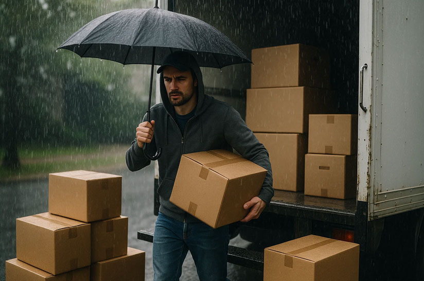 ¿Qué hacer si tu mudanza coincide con mal tiempo?