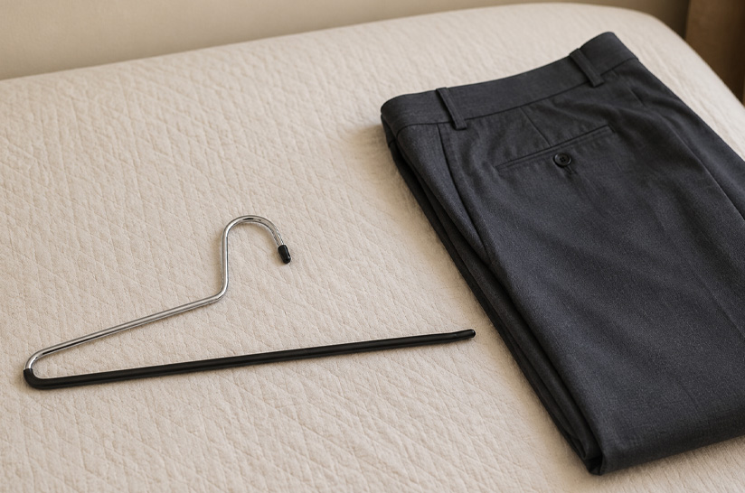 3. Percha metálica antideslizante para pantalones 3. Percha metálica antideslizante para pantalones