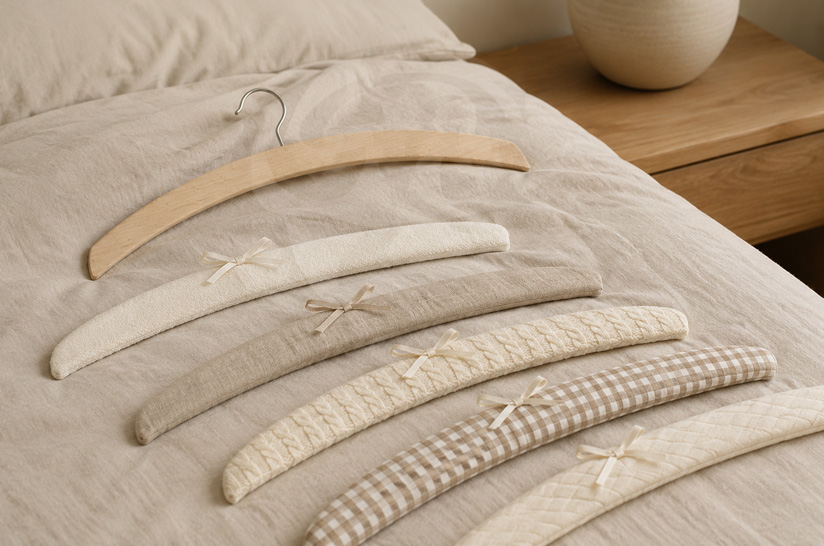 5. Percha de madera para forrar 5. Percha de madera para forrar